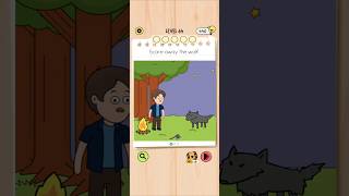 Brain Test 5 Level 64: Scare away the wolf Walkthrough
