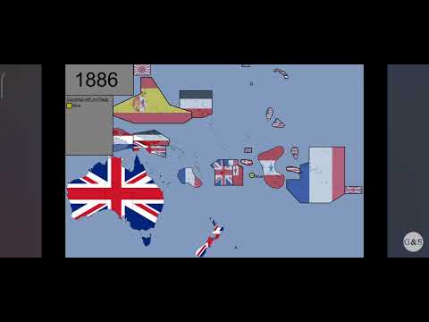 Oceania: Timeline National Flags 1780 - 2019