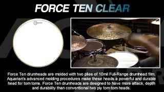 Video thumbnail for Aquarian Heads - Force 10 Clear Drumheads by GH Music Australia