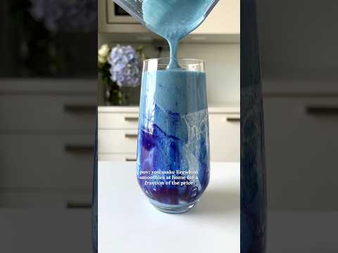 $20 Erewhon Smoothie for $5🩵 #smoothie #healthyrecipes #healthysmoothie