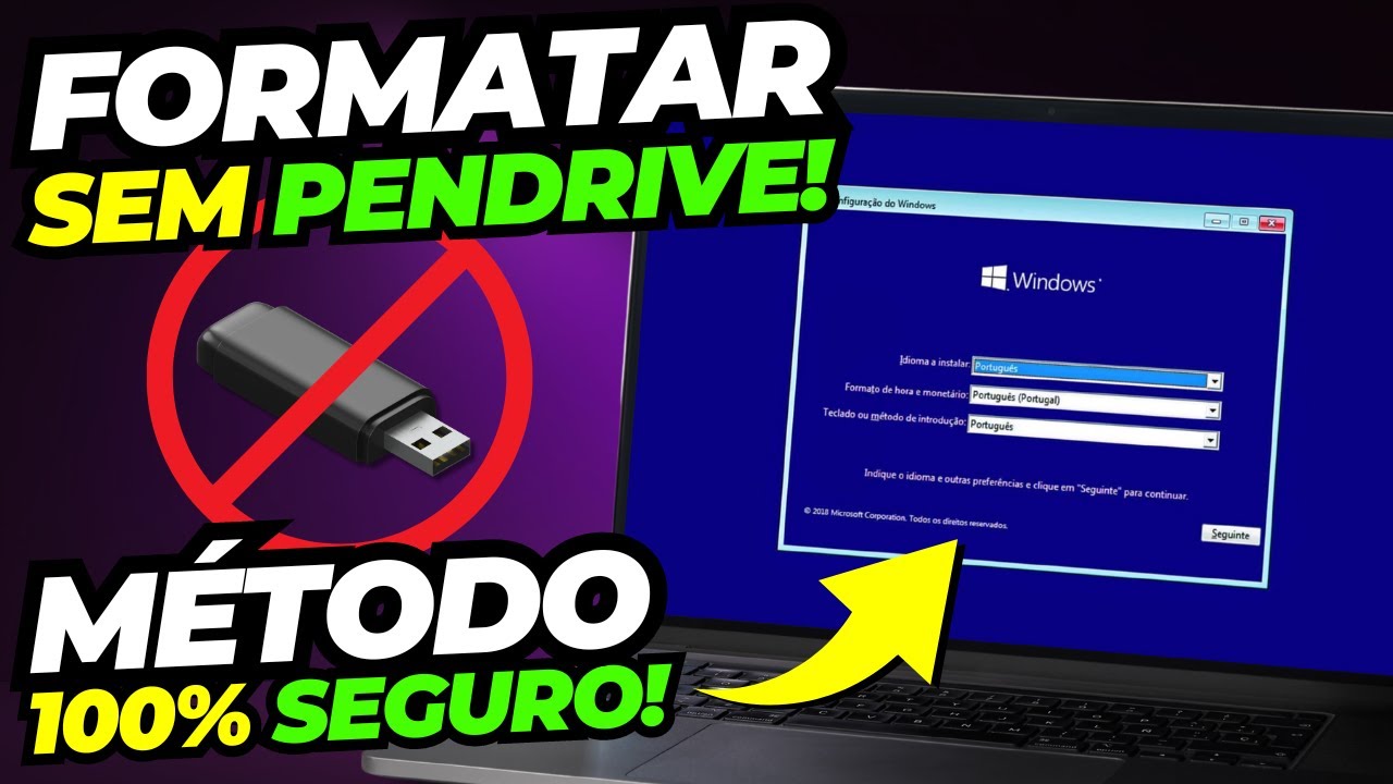 Método SEGURO para FORMATAR o PC e INSTALAR Qualquer Versão do Windows Sem Pendrive [GRÁTIS]