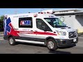 AMR Ambulance Uses PA! Fire Trucks & AMR Responding to a Vehicle Accident