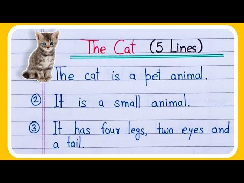 5 lines on cat in english | Short essay on cat | Cat 5 lines in english