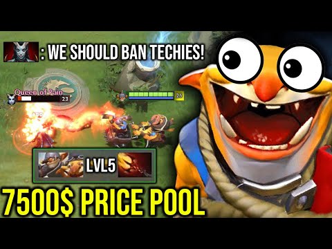 7500$ Prize Pool Tournament - Techies Mid with Dagon Level5 Build 100% Destroyed