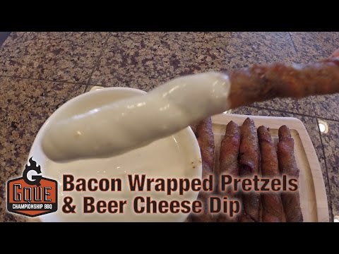 Tailgate Food - Bacon Wrapped Pretzel & Craft Beer Cheese Dip - GQ BBQ