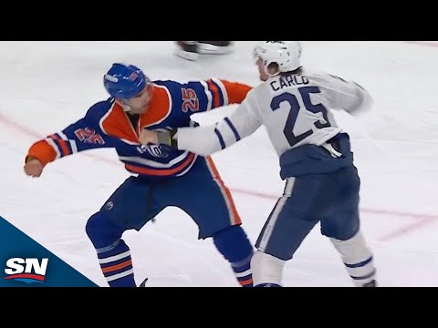 Oilers' Darnell Nurse Squares Off With Maple Leafs' Brandon Carlo After Hard Hit On Connor McDavid