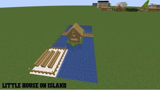 Little house on island in Minecraft