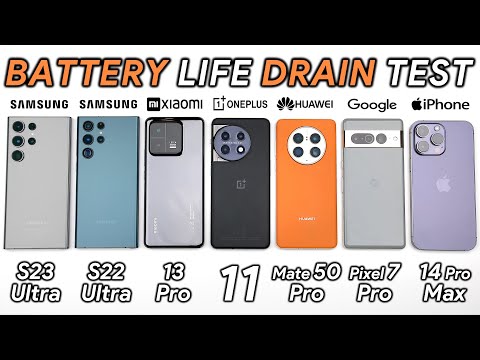 Samsung S23 Ultra vs S22 Ultra / Xiaomi / OnePlus / Huawei / Pixel / iPhone Battery Life DRAIN Test!