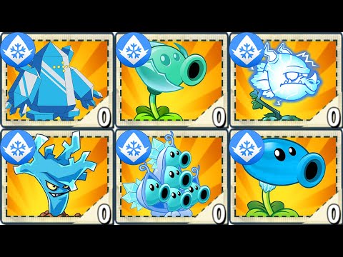 All ICE Plants LEVEL 999999 Power-Up vs Dark Ages Final Boss in Plants vs. Zombies 2