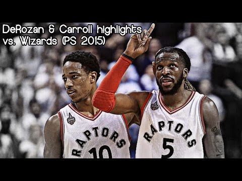 DeMar DeRozan & DeMarre Carroll 28 pts & 6 ast combined vs. Wizards (NBA PS 2015) - 23.10.2015
