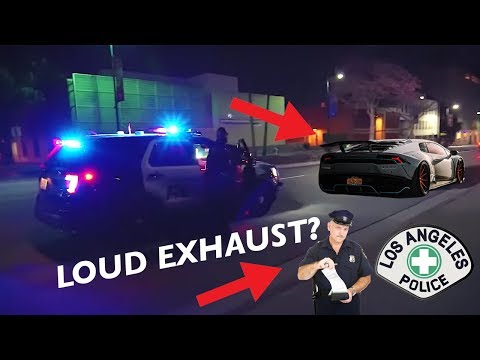 BEVERLY HILLS POLICE PULL ME OVER FOR A LOUD EXHAUST ON THE HURACAN *KADE CRASHES HIS M2*