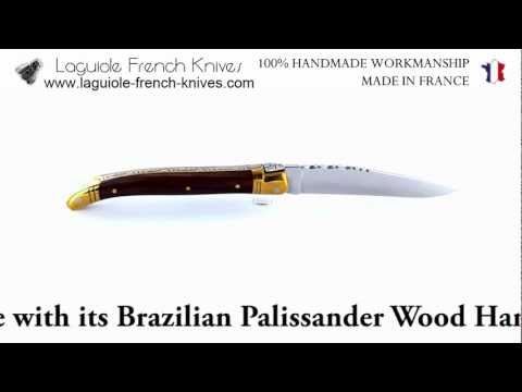 Laguiole Knife with its Brazilian palissander wood handle