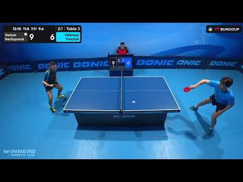 11:35 Vadym Nechyporuk - Valentyn Yunchyk 09.09.2023 TT Euro.Cup Ukraine Star. TABLE 3