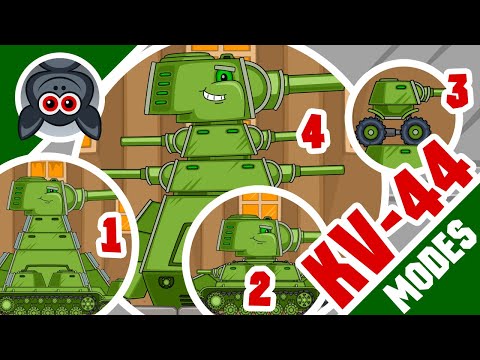 Abilities of KV-44. Steel Monster and his 4 Modes. Cartoons About Tanks