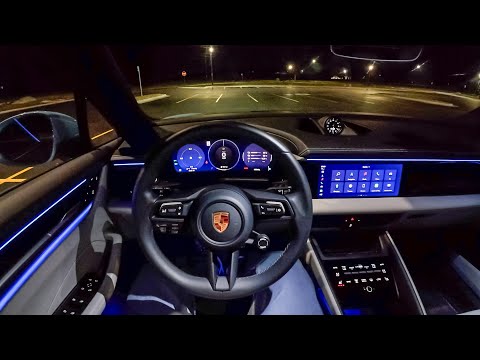 2025 Porsche Macan 4S Electric - POV Night Drive (Binaural Audio)