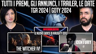 TGA 2024: Evento INCREDIBILE | Tutti i PREMI, ANNUNCI, TRAILER, DATE | The Witcher IV, Intergalactic