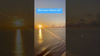 Watching the sunrise over the ocean from a cruise ship is pure magic — 🌅🚢✨ #OceanSunrise
