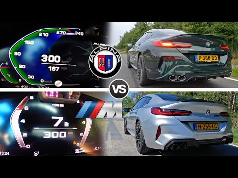 BMW M8 vs ALPINA B8 | 0-300 DRAG RACE SOUND & AUTOBAHN POV