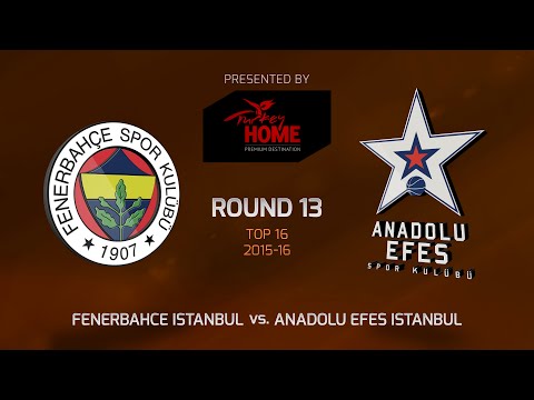 Highlights: Top 16, Round 13, Fenerbahce Istanbul 90-86 Anadolu Efes Istanbul