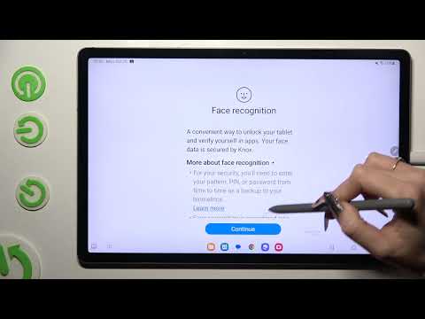 How to Set Up Face Unlock Locking Method in Samsung Galaxy Tab S9 FE+ - Add Face Scan