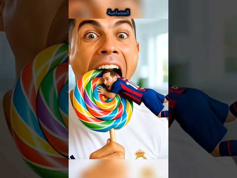 كارثة داخل فم رونالدو… ما الذي فعله ميسي هناك؟! 🤯#رونالدو #ميسي