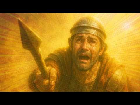 Longinus, der Zenturio, der die Seite Christi durchbohrte.