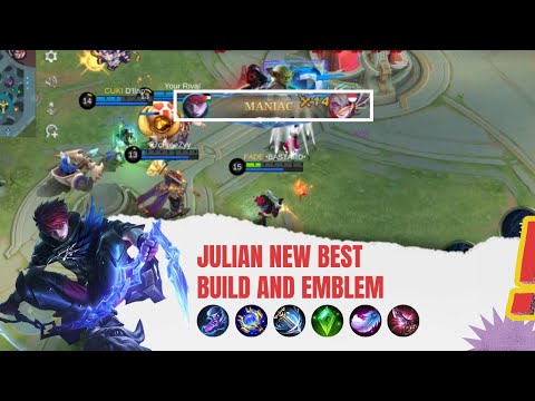 AUTO MANIAC !! JULIAN PERFECT BUILD AND EMBLEM | JULIAN GAMEPLAY