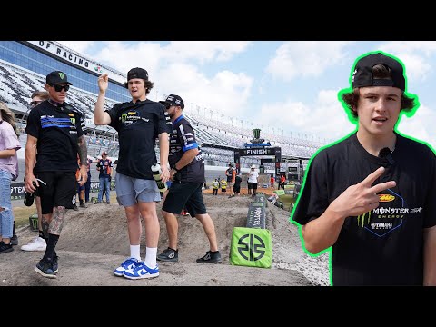 Haiden Deegan Daytona Supercross Track Walk Raw!