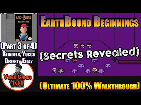 EarthBound Beginnings Walkthrough | Part 3 of 4 | Reindeer, Yucca Desert, Ellay | Video Games 101