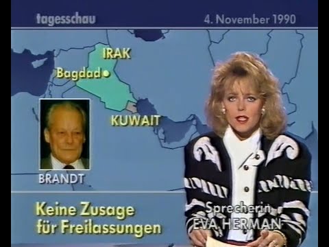 ARD 04.11.1990 - Tagesschau, Nachtgedanken, Programmtafeln und Testbild