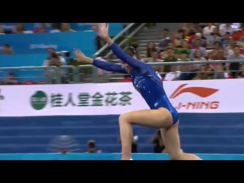 Aliya Mustafina FX 2014 Worlds EF 1