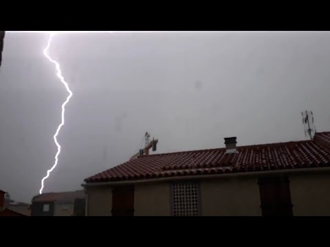 Orage Violent ( Impacts Très Proches 500m) près de Perpignan (66) le 9 Août 2018