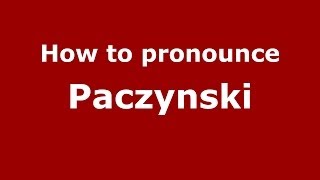 How to pronounce Paczyński
