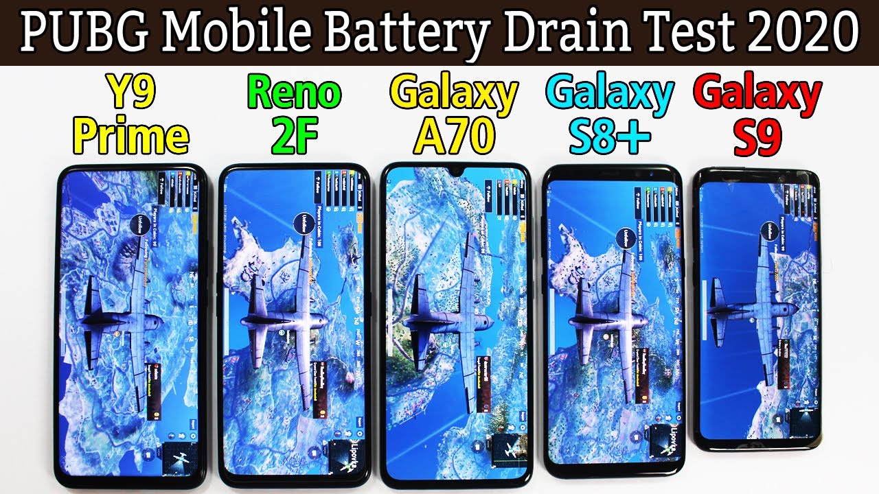 Samsung Galaxy S8 Plus vs S9 vs A70 vs Reno 2F vs Y9 Prime 2019 - Battery Test in 2020!