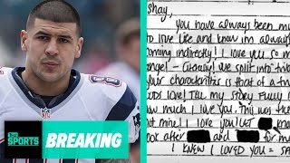 Aaron Hernandez&#39;s Suicide Note To Fiancee Released: &quot;You&#39;re Rich&quot;  | TMZ Sports