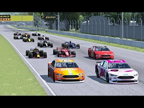 All F1 2018 Cars vs All Nascar Cars - Mexican Grand Prix