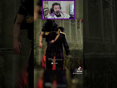 Dbd survivor spins the clown, immediately gets hit with Karma as hitboxes always win. Funny reaction