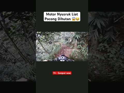 Motor Nyusruk Liat Pocong Dihutan 😱😂 #motovlogindonesia #shorts #trabas #hutan #setan #seram