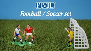 PME figurky na dort fotbal sada 9 ks - nejedlá dekorace