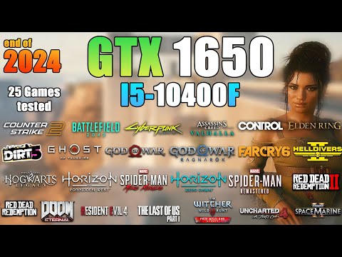 GTX 1650 + i5 10400F : Test in 25 GAMES at the end of 2024 - BUDGET GAMING
