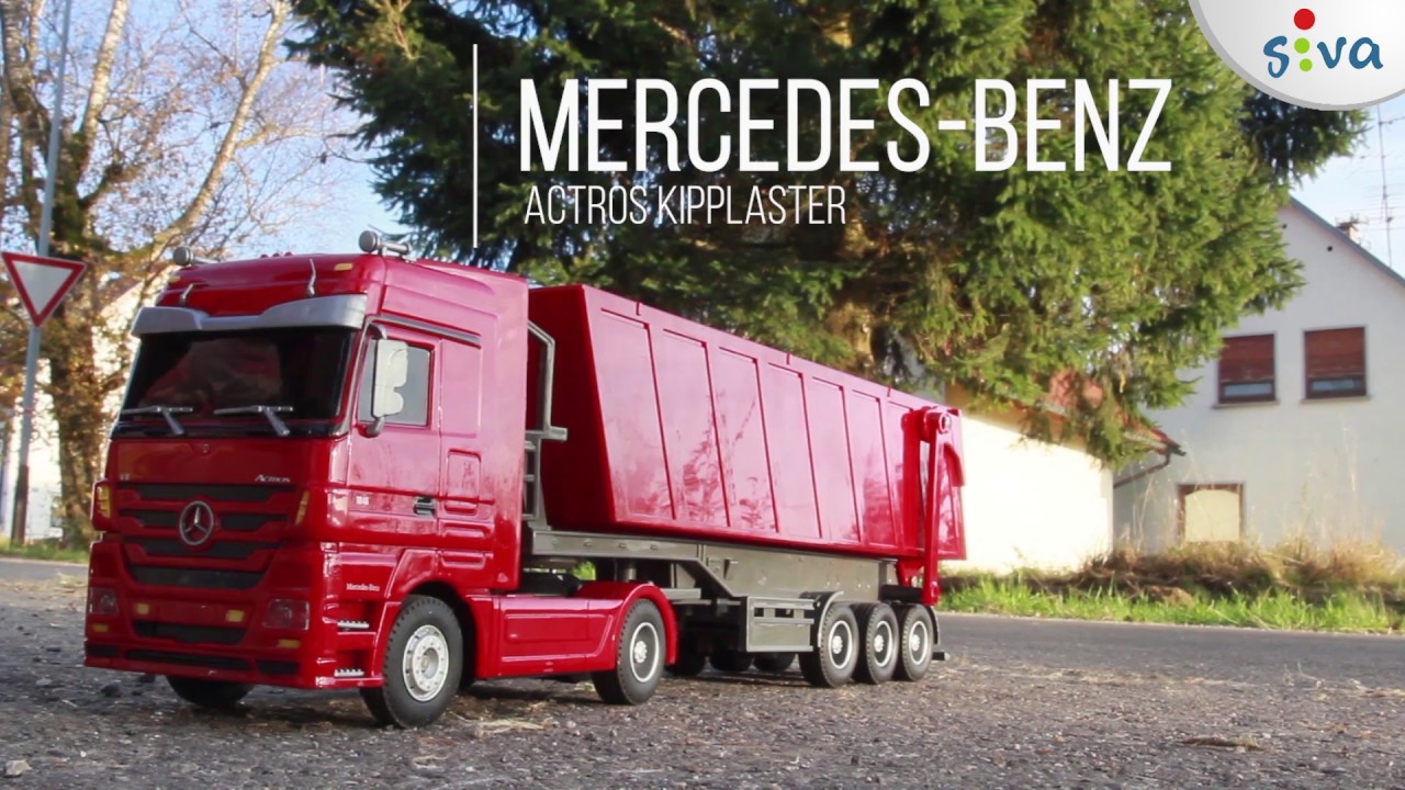RC sklápěč Mercedes-Benz Actros, červená