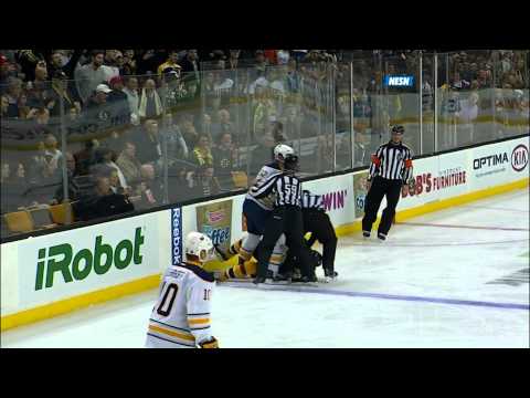 Shawn Thornton fights John Scott w/SlowMo 1/31/13