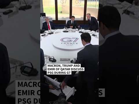 Video Thumbnail: Macron, Trump and Emir of Qatar discuss PSG during G7 | AFP