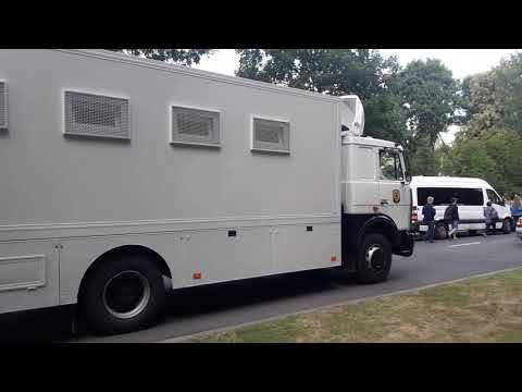 Belarusian police units with ambulances