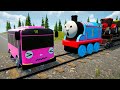 Thomas The Train Collide With Pink School Bus Accidents Will Happen Thomas Friends