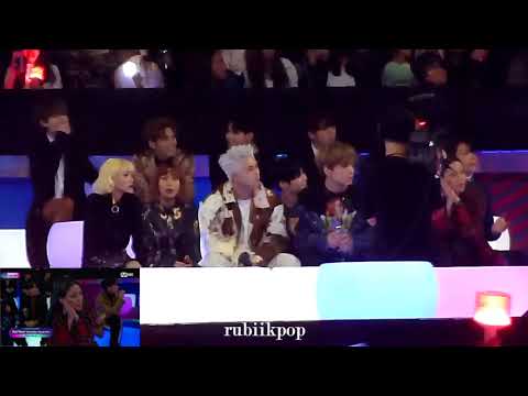 171201 Taemin reaction to Red Velvet PeekABoo and Red Flavor at MAMA 2017
