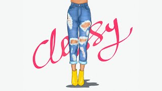 Ripped jeans Tutorial // Adobe draw