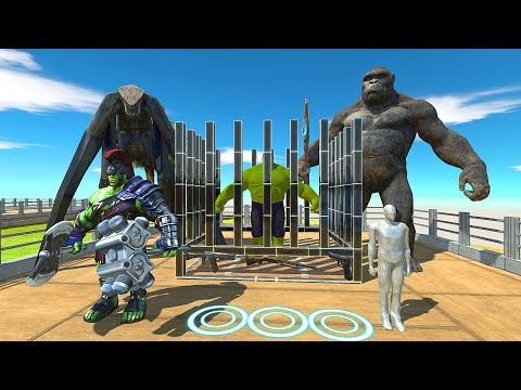 GLADIATOR HULK & FPS AVATAR SAVE THE HULK - Animal Revolt Battle Simulator