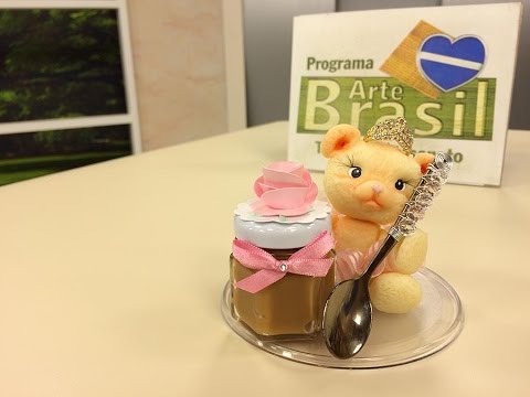 Programa Arte Brasil - 01/07/2015 - Bia Cravol - Ursinha Porta Doce em Biscuit