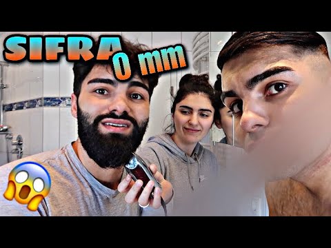 MY SISTER SHAVES MY BEARD + HAIR 😱
